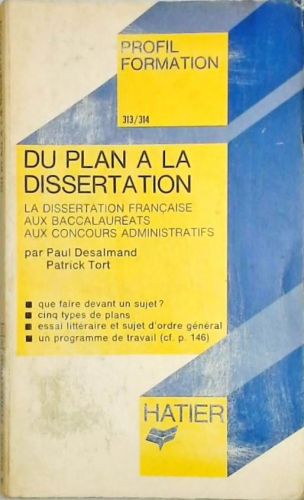 Du Plan A La Dissertation