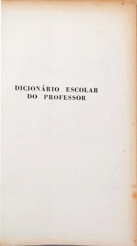 Dicionário Escolar do Professor