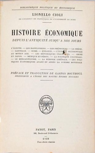 Histoire Économique
