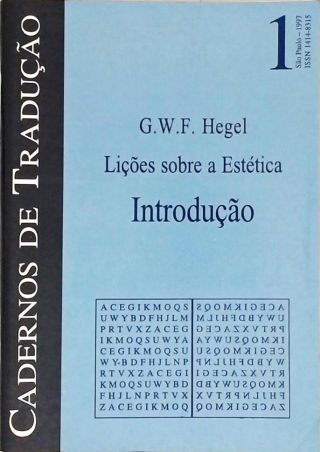 Lições sobre a Estética - Introdução