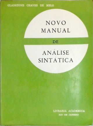 NOVO MANUAL DE ANÁLISE SINTÁTICA