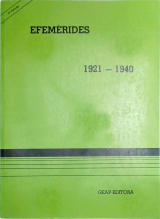 Efemérides 1921-1940
