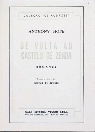 De Volta ao Castelo de Zenda