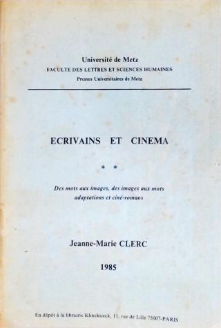 Écrivains et Cinema