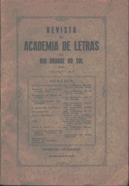 Revista da Academia de Letras do Rio Grande do Sul (Vol. II Nº 5)