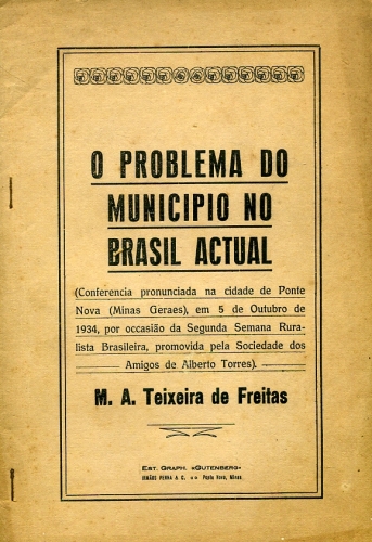 O Problema do Municipio no Brasil Actual