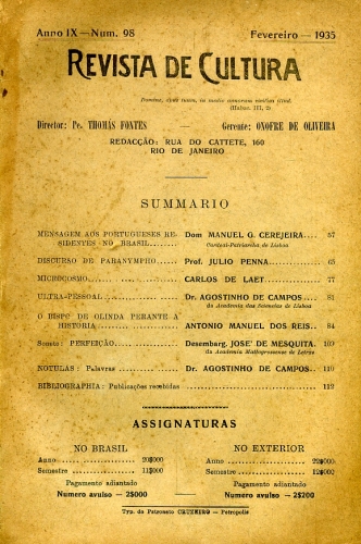 Revista de Cultura (Nº 98, Anno IX)