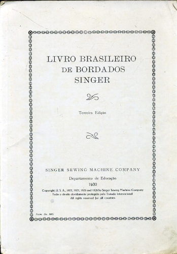 Livro Brasileiro de Bordados Singer