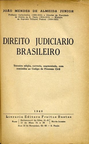 Direito Judiciario Brasileiro