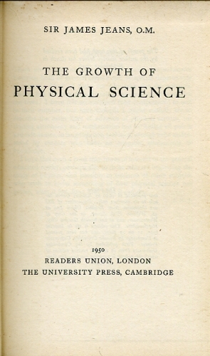 The Growth of Physical Science