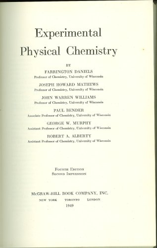 Experimental Physical Chemistry