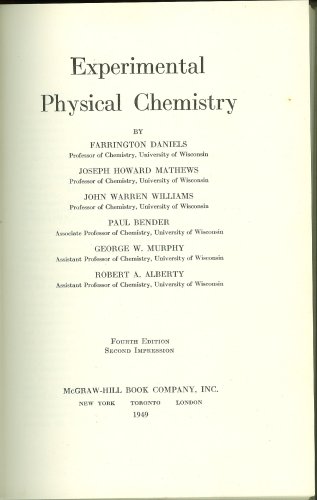 Experimental Physical Chemistry