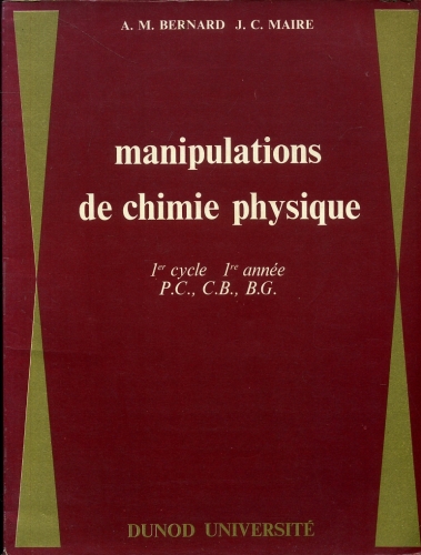 Manipulations de Chimie Physique
