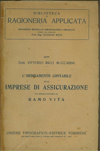 L Ordinamento Contabile delle Impresse di Assicurazione (Organização Contábil das Empresas de Segur