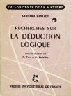 Recherches sur la deduction logique