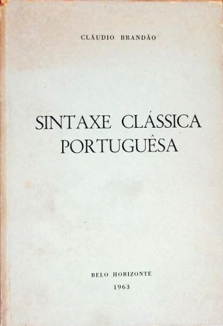 Sintaxe Clásssica Portuguesa
