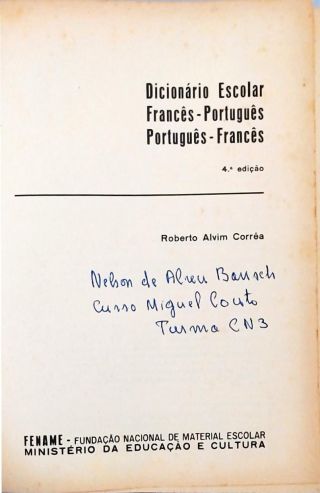 Dicionário Escolar Francês-Português 