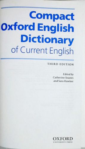 Compact Oxford English Dictionary of Current English