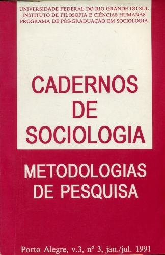 Cadernos de Sociologia (Volume 3 - nº 3)