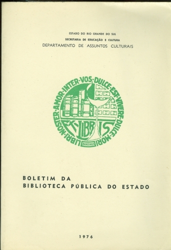 Boletim da Biblioteca Pública do Estado (Volume 3, Número 1)