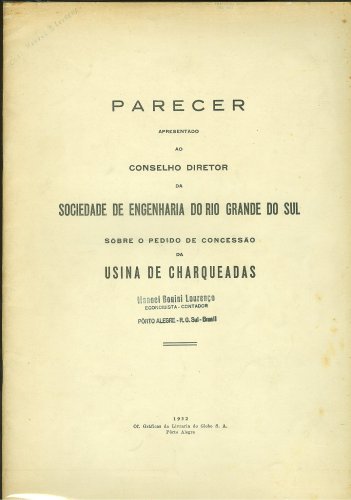 Parecer Apresentado ao Conselho Diretor da Sociedade de Engenharia do Rio Grande do Sul