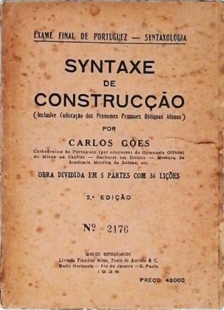 Syntaxe de Construcção