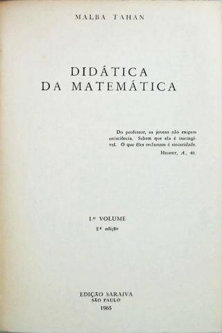 Didática da Matemática - Vol. 1