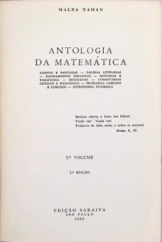 Antologia da Matemática - Vol. 2
