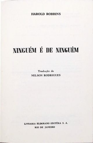 Ningué é de Ninguém