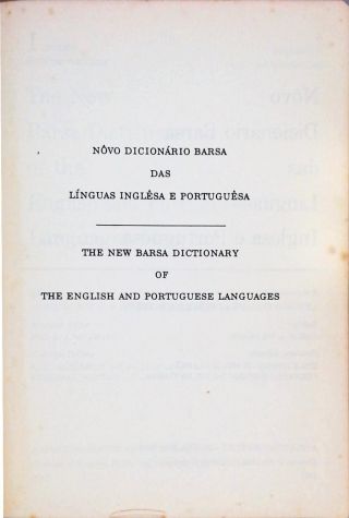 Nôvo Dicionário Barsa das Línguas Inglêsa e Portuguêsa - Em 2 Volumes