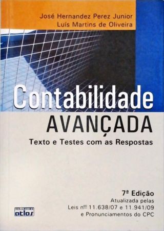 Contabilidade Avançada - Texto E Testes Com As Respostas