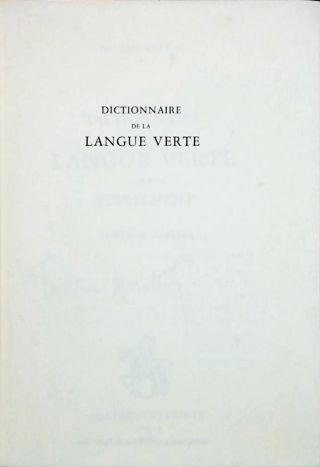 Dictionnaire de la Langue Verte