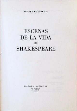 Escenas de la Vida de Shakespeare