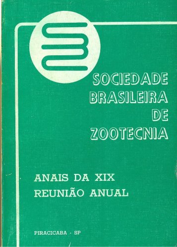 Anais da XIX Reunião Anual da Sociedade Brasileira de Zootecnia