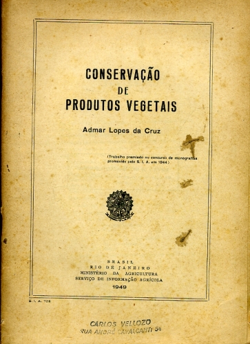 Conservação de Produtos Vegetais