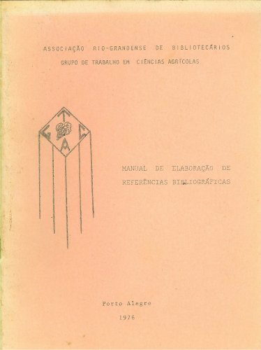 Manual de Elaboração de Referências Bibliográficas