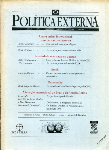 Política Externa (Volume 1, Nº3)