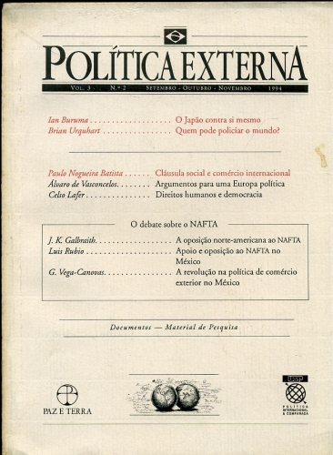 Política Externa (Volume 3, Nº 2)