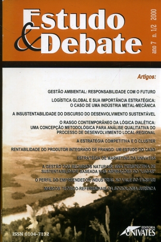 Estudo e Debate ( Ano 7 - Nº 1 e 2)