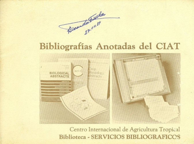 Bibliografías Anotadas del CIAT