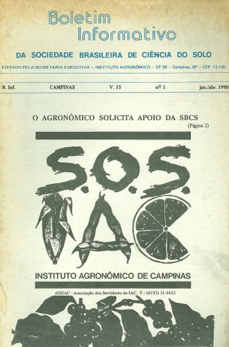 Boletim Informativo da Sociedade Brasileira de Ciência do Solo (Vol. 15, Nº 1)