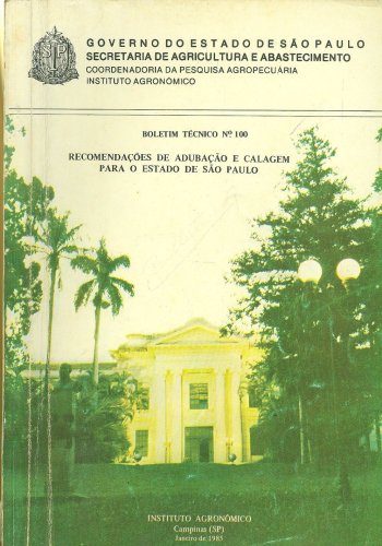 Recomendações de Adubação e Calagem para o Estado de São Paulo