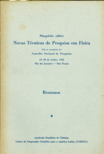 Simpósio sôbre Novas Técnicas de Pesquisa em Física