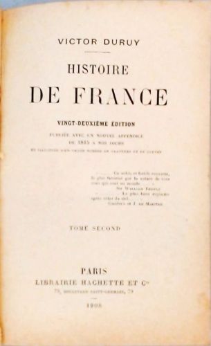 Histoire de France - Vol. 2