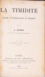La Timidité - Étude Psychologique et Morale