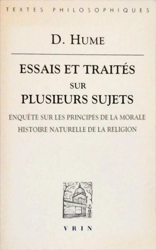 David Hume - Essais Et Traites Sur Plusieurs Sujets - Vol. 4