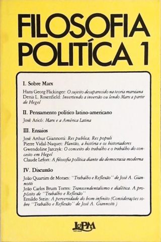 Filosofia Política - Vol. 1