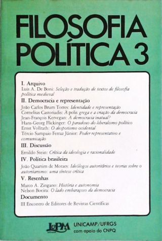 Filosofia Política - Vol. 3