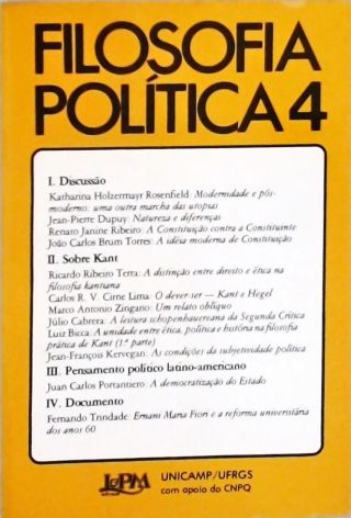 Filosofia e Política - Vol. 4