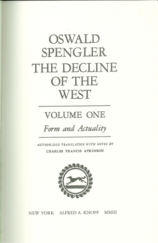 The Decline of the West (Em 2 Volumes)